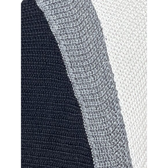 H One Colorblock Knit Sweater Black White Gray Women’s Size Small - Picture 6 of 11